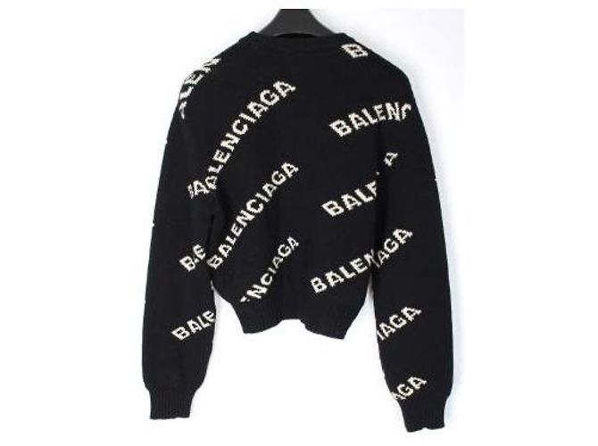 Balenciaga Jersey corto de punto Multi-Logo - vista 2