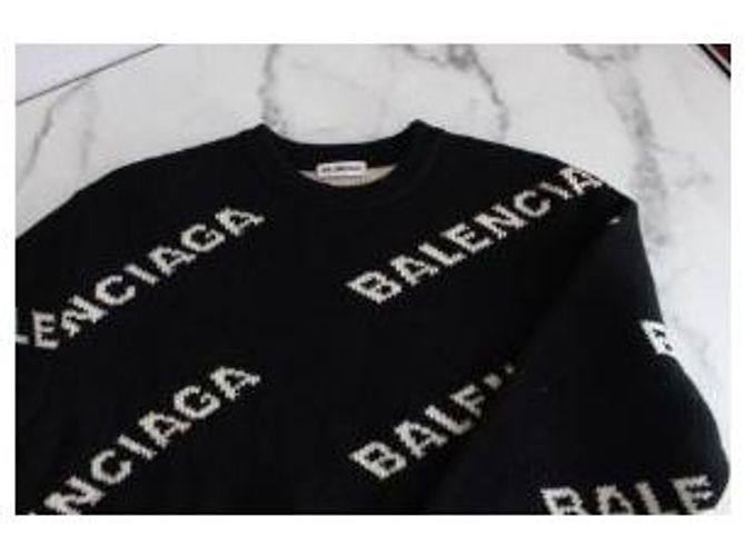 Balenciaga Jersey corto de punto Multi-Logo - vista 3