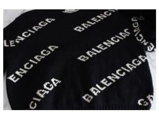Balenciaga Jersey corto de punto Multi-Logo - vista 4