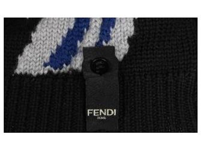 Fendi Wollpullover mit Intarsien-FF-Logo - Ansicht 8