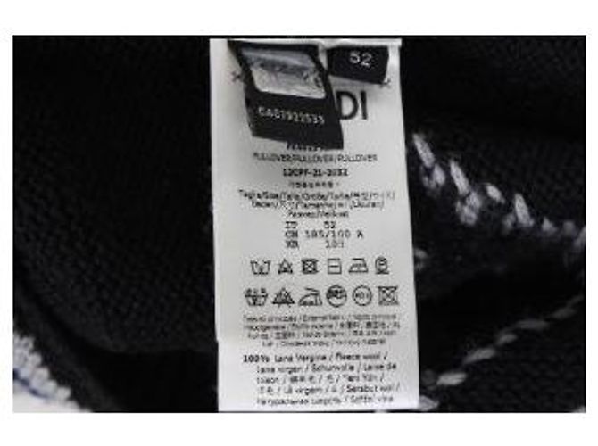 Fendi Wollpullover mit Intarsien-FF-Logo - Ansicht 9
