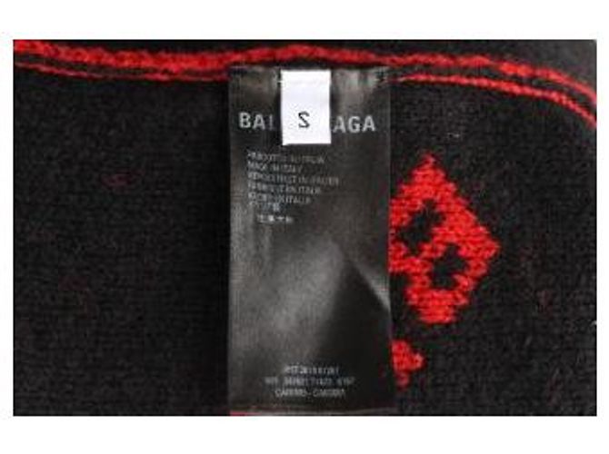 Balenciaga Multi Logo Strickpullover Rot - Ansicht 7