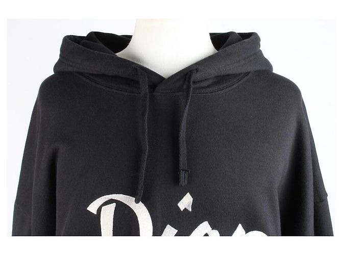 Dior Oversized Hoodie mit besticktem Logo Schwarz - Ansicht 5