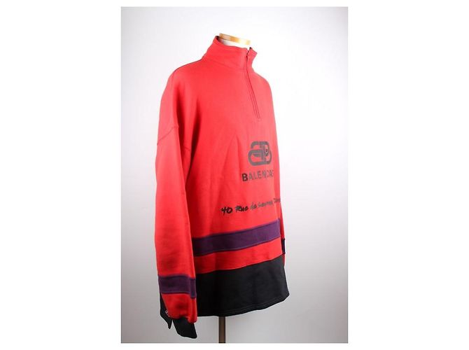 Balenciaga Bestickter Half-Zip Rollkragen-Sweatshirt - Ansicht 6