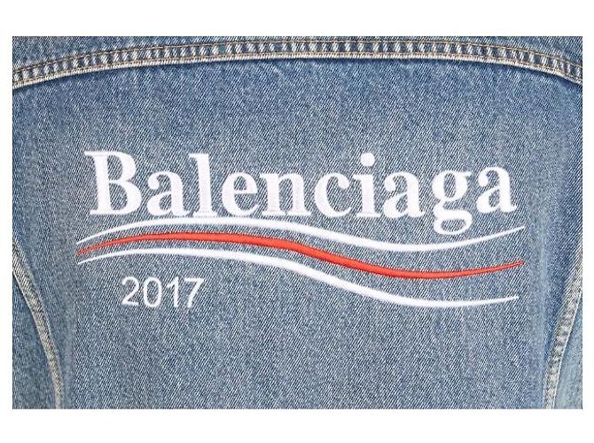 Balenciaga Wave Logo Denim Jacke Größe - Ansicht 7