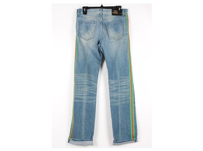 Gucci Web Side Denim Pants Blue - view 2