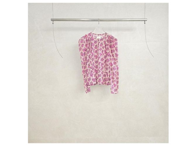Isabel Marant Blusa de seda chiffon rosa - vista 2