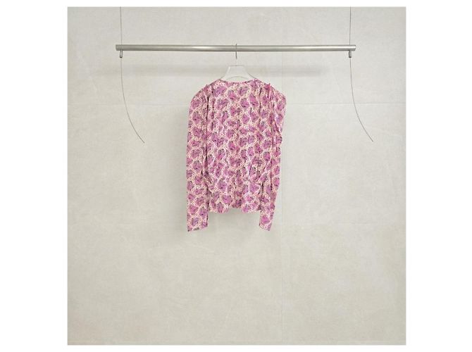 Isabel Marant Blusa de seda chiffon rosa - vista 3