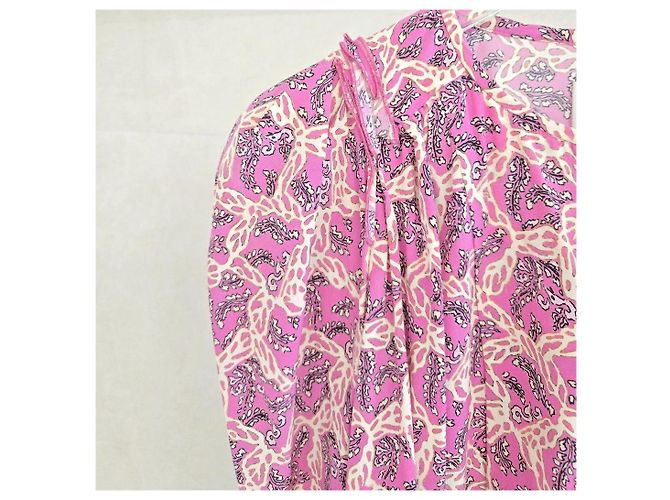 Isabel Marant Blusa de seda chiffon rosa - vista 5