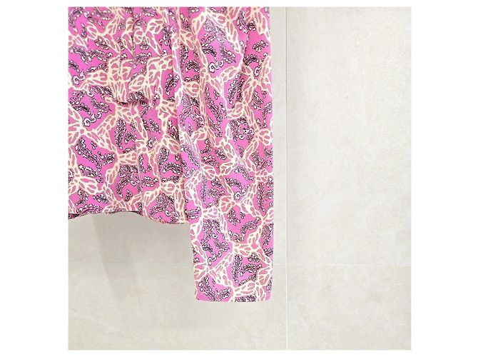 Isabel Marant Blusa de seda chiffon rosa - vista 6
