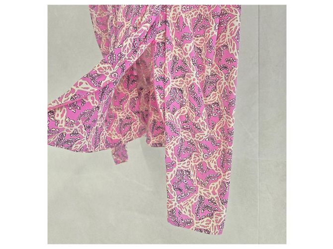 Isabel Marant Blusa de seda chiffon rosa - vista 8