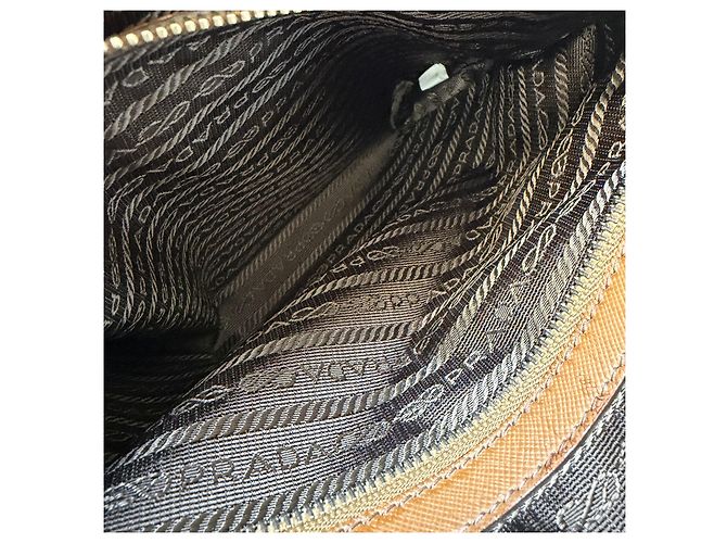 Prada Mallette en cuir Saffiano Marron - vue 13