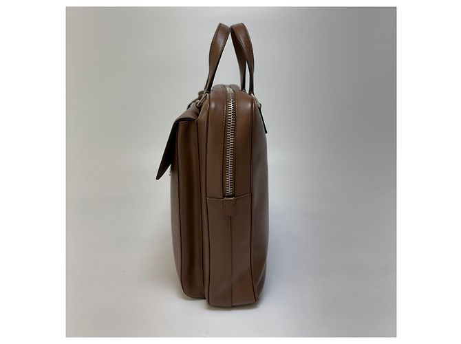 Prada Mallette en cuir Saffiano Marron - vue 5