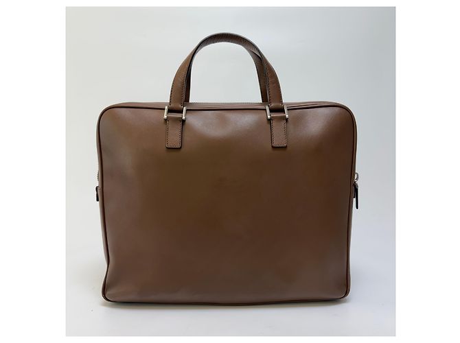 Prada Mallette en cuir Saffiano Marron - vue 6