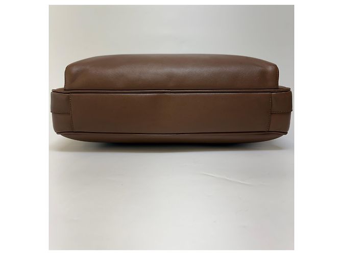 Prada Mallette en cuir Saffiano Marron - vue 9
