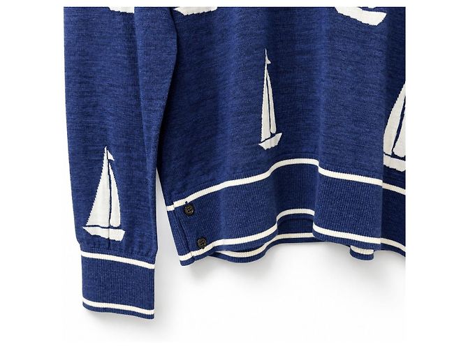 Thom Browne Herren Merino Seibold Navy Strickware Größe - Ansicht 6