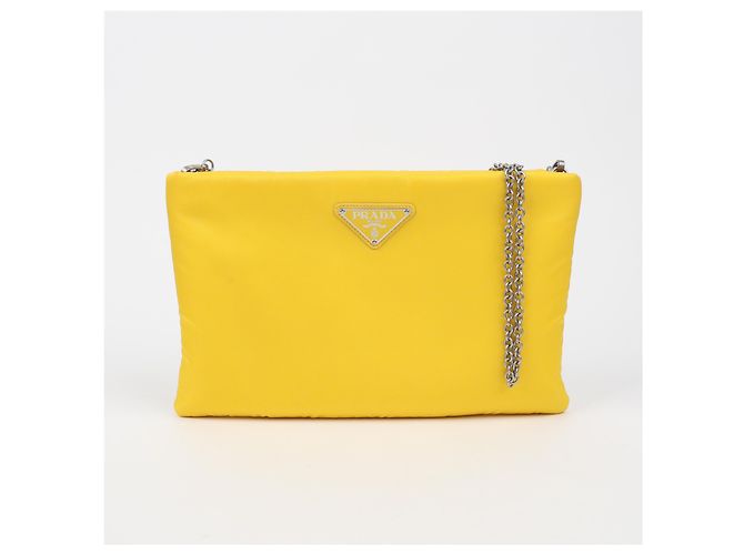 Prada Clutch con catena Triangle Logo Borsa a tracolla Crossbody - vista 2