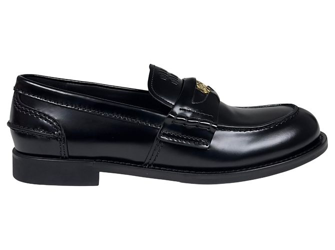 Miu Miu Mocassini Penny in pelle nero - vista 2