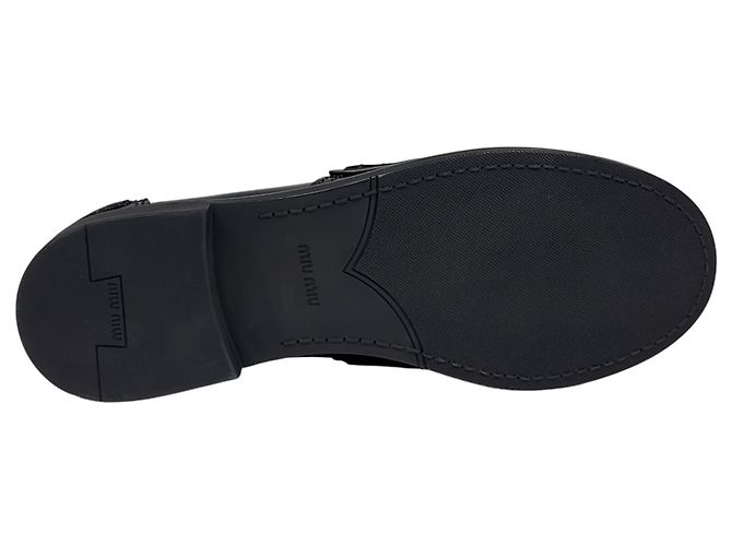 Miu Miu Mocassini Penny in pelle nero - vista 4