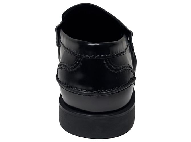 Miu Miu Mocassini Penny in pelle nero - vista 8