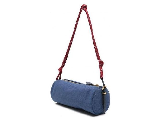 Pouch Miu Miu in gabardine indigo amarante - vista 7