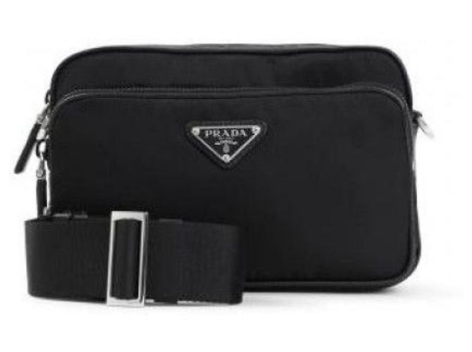 Prada Borsa a tracolla in nylon e pelle Saffiano - vista 4