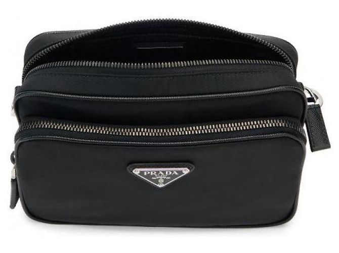 Prada Borsa a tracolla in nylon e pelle Saffiano - vista 8