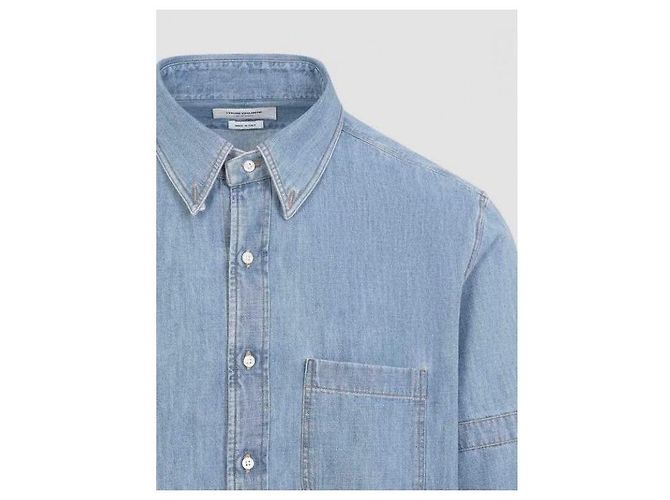 Thom Browne Denim Hemd mit Armbinden Hellblau - Ansicht 7