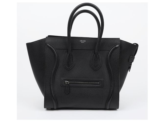 Luggage Céline Borsa a spalla Mini Tote in pelle grana Noir - vista 2