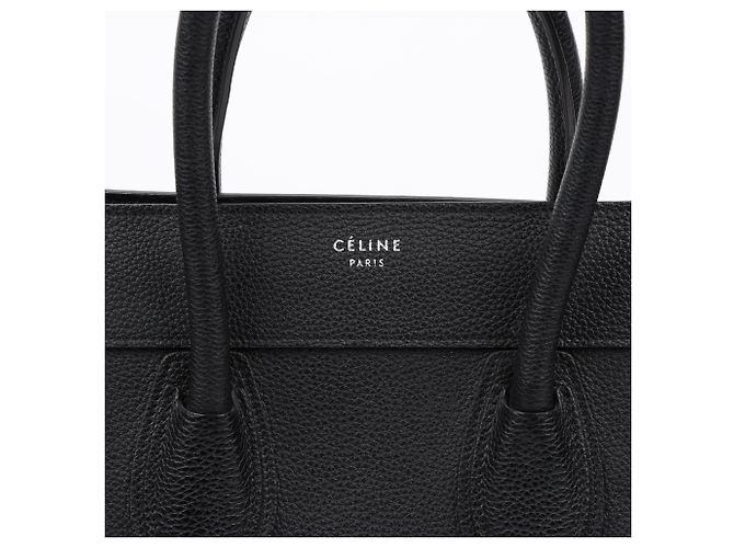 Luggage Céline Borsa a spalla Mini Tote in pelle grana Noir - vista 3