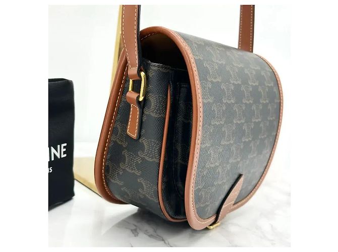 Céline Borsa Triomphe Polka Tan Medium - vista 11