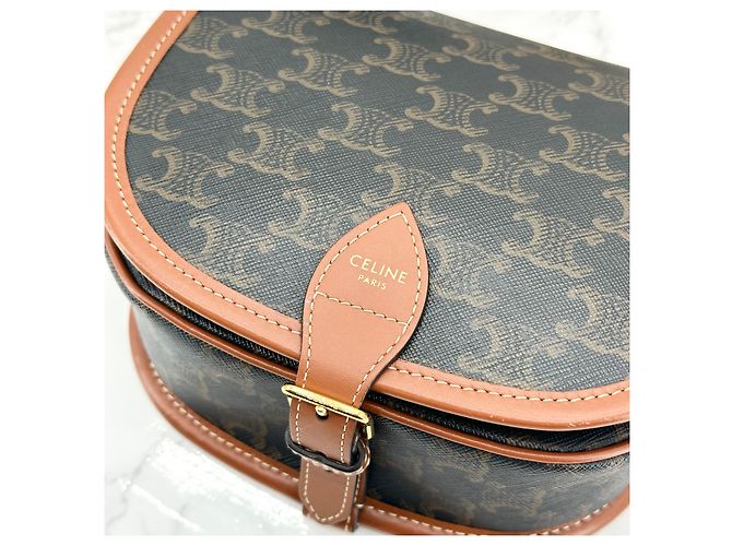 Céline Borsa Triomphe Polka Tan Medium - vista 7