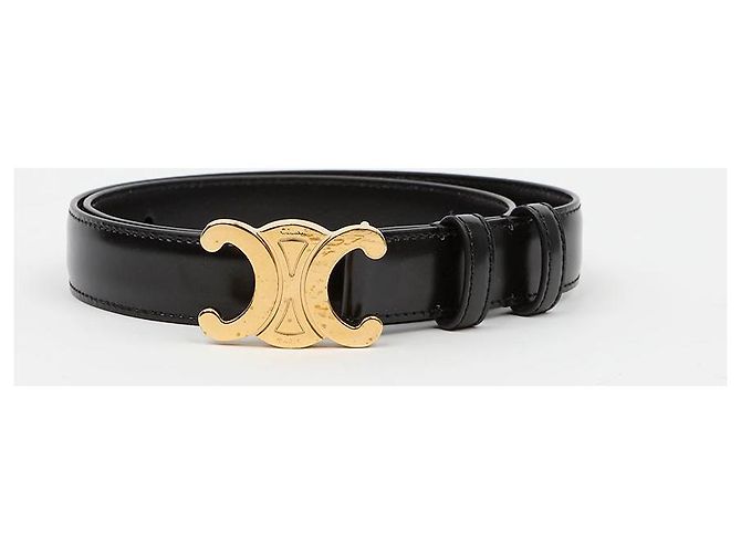 Céline Cinturón Logo Triomphe Black - vista 2
