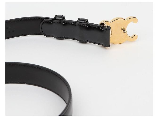 Céline Cinturón Logo Triomphe Black - vista 5