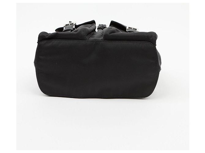 Prada Zaino in nylon con logo triangolare Nero - vista 6