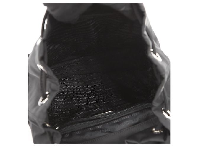 Prada Zaino in nylon con logo triangolare Nero - vista 8