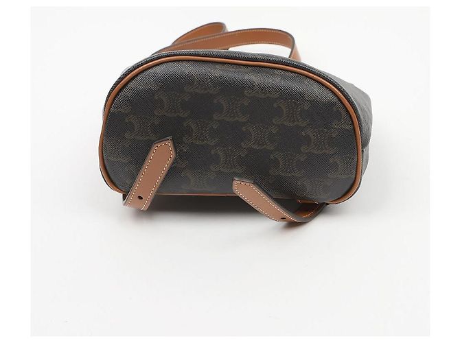 Céline Mini Zaino Triope Polco Canvas Tan - vista 6
