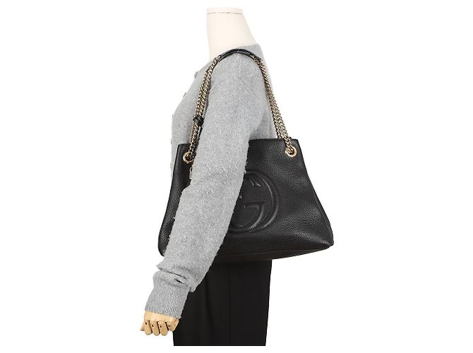 Gucci Borsa a tracolla Soho Tassel Interlocking Nera - vista 10