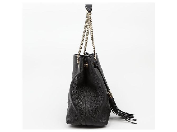 Gucci Borsa a tracolla Soho Tassel Interlocking Nera - vista 4