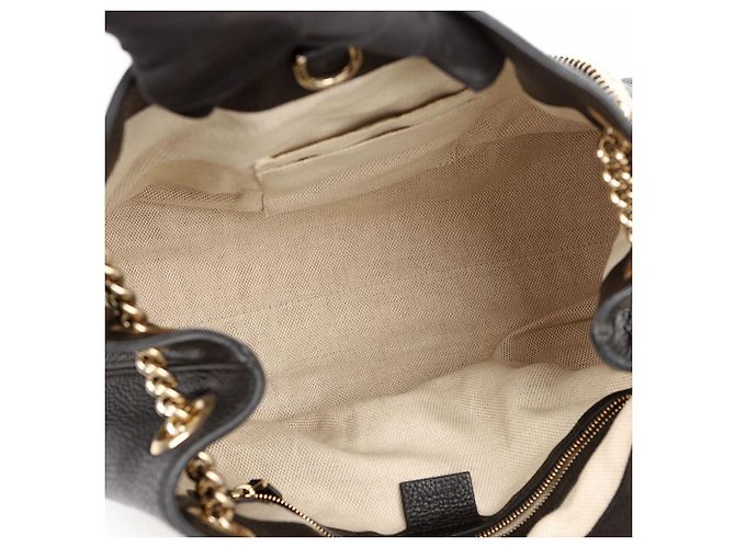 Gucci Borsa a tracolla Soho Tassel Interlocking Nera - vista 8