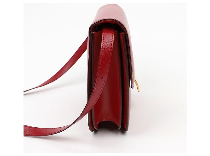 Céline Borsa a spalla Classic Box in pelle di vitello Medium Rossa - vista 6