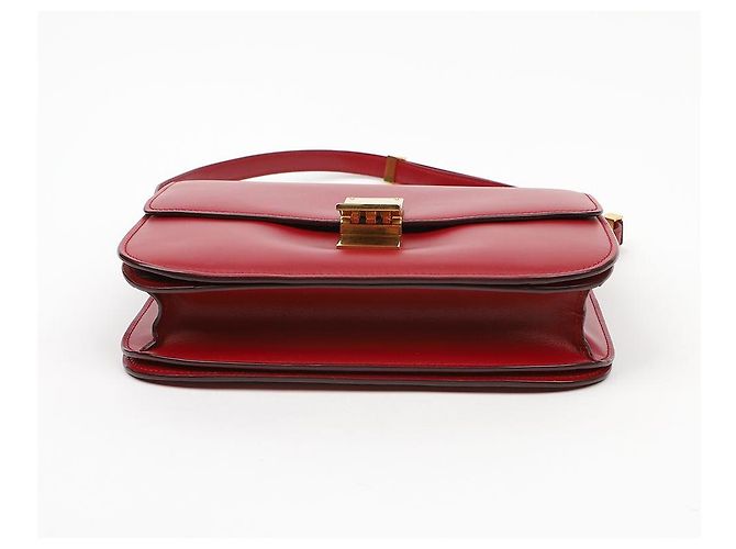 Céline Borsa a spalla Classic Box in pelle di vitello Medium Rossa - vista 7