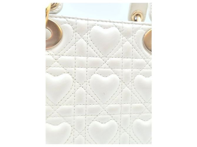 Dior Lady Heart Cannage White Condition - vista 13