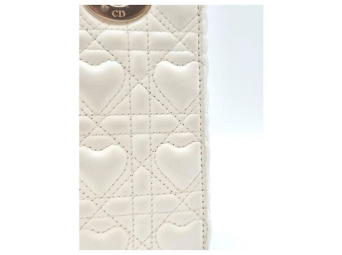 Dior Lady Heart Cannage White Condition - vista 14