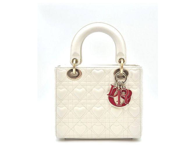 Dior Lady Heart Cannage White Condition - vista 4