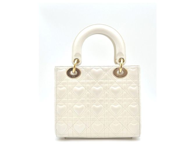 Dior Lady Heart Cannage White Condition - vista 6