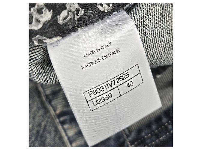 Chanel Pantalones Denim Anchos Washing Blue - vista 16