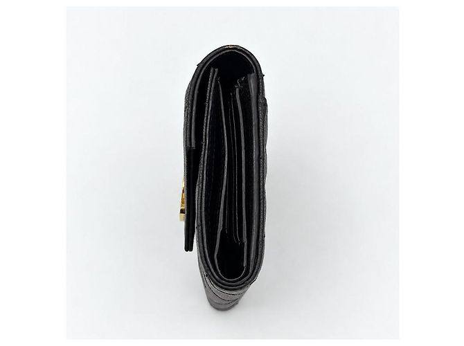 Autre Marque Cartera compacta de piel acolchada Black Gold - vista 3