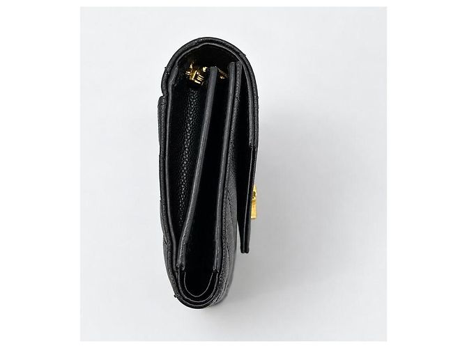 Autre Marque Cartera compacta de piel acolchada Black Gold - vista 4