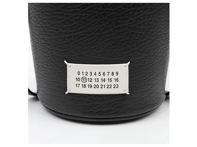 Maison Martin Margiela Borsa a secchiello in micro pelle Nera - vista 3